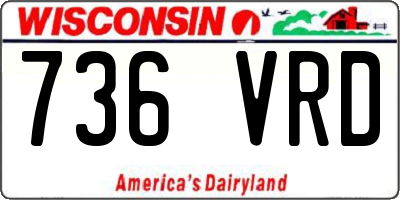 WI license plate 736VRD