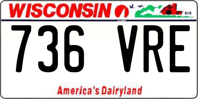 WI license plate 736VRE