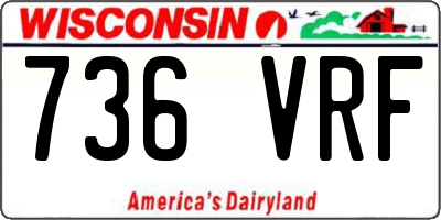WI license plate 736VRF