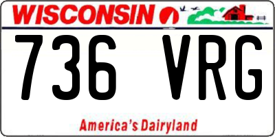 WI license plate 736VRG