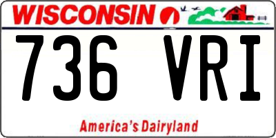 WI license plate 736VRI