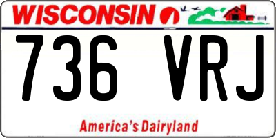 WI license plate 736VRJ