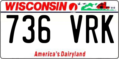 WI license plate 736VRK