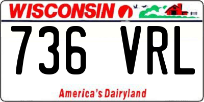 WI license plate 736VRL