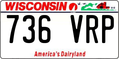 WI license plate 736VRP