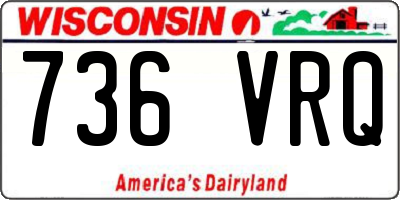 WI license plate 736VRQ