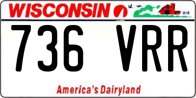 WI license plate 736VRR