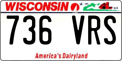 WI license plate 736VRS