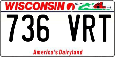 WI license plate 736VRT