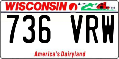 WI license plate 736VRW