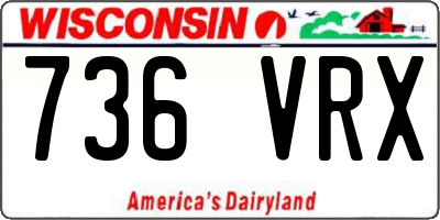 WI license plate 736VRX