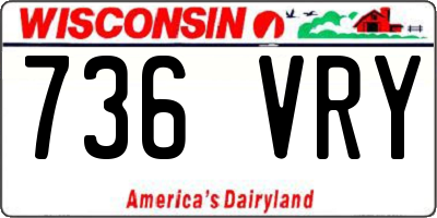 WI license plate 736VRY