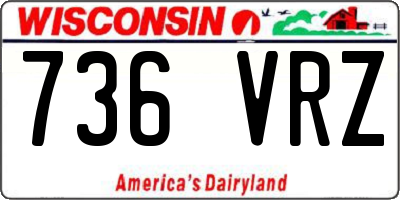 WI license plate 736VRZ