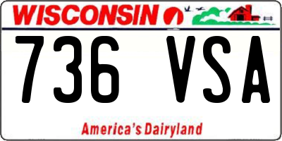 WI license plate 736VSA