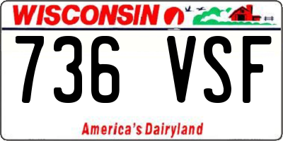 WI license plate 736VSF