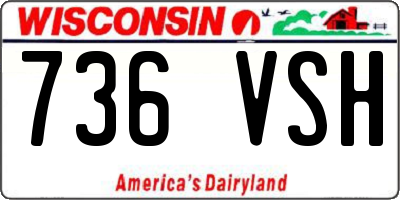 WI license plate 736VSH