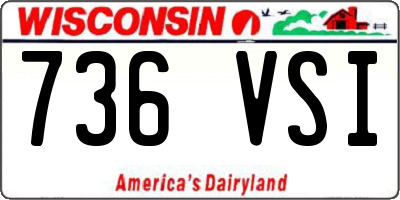 WI license plate 736VSI