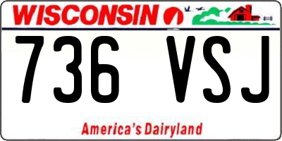 WI license plate 736VSJ