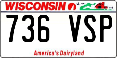 WI license plate 736VSP
