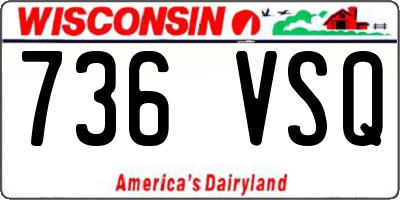 WI license plate 736VSQ
