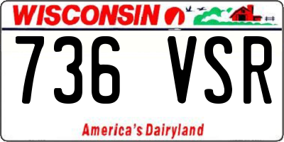WI license plate 736VSR