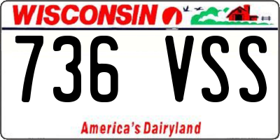 WI license plate 736VSS