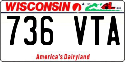 WI license plate 736VTA