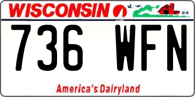 WI license plate 736WFN