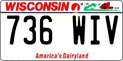 WI license plate 736WIV