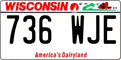 WI license plate 736WJE