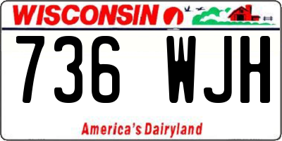 WI license plate 736WJH