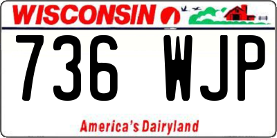 WI license plate 736WJP