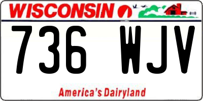 WI license plate 736WJV