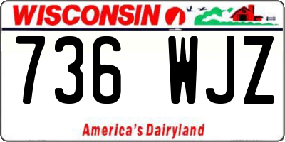 WI license plate 736WJZ