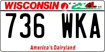 WI license plate 736WKA