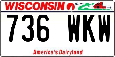 WI license plate 736WKW