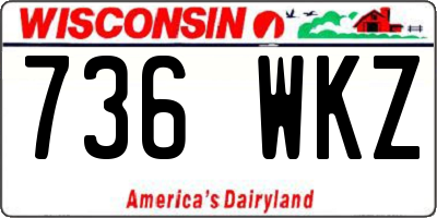 WI license plate 736WKZ