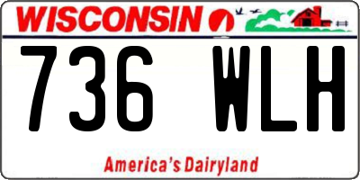 WI license plate 736WLH