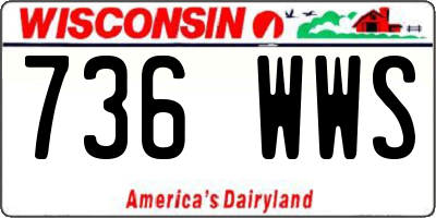 WI license plate 736WWS