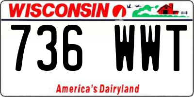 WI license plate 736WWT