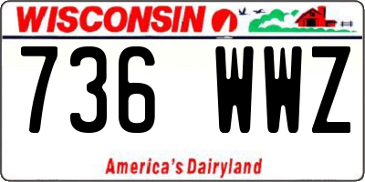 WI license plate 736WWZ