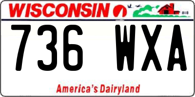 WI license plate 736WXA