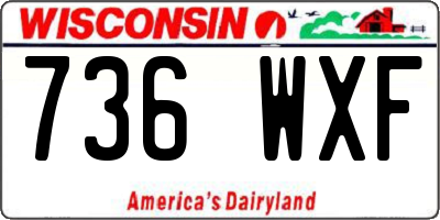 WI license plate 736WXF