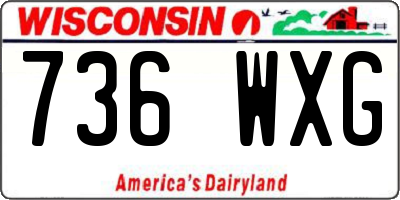 WI license plate 736WXG