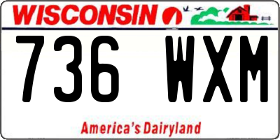 WI license plate 736WXM