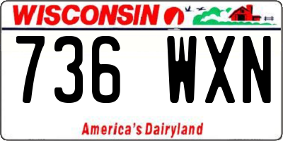 WI license plate 736WXN