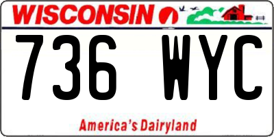WI license plate 736WYC