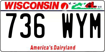 WI license plate 736WYM