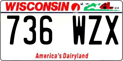 WI license plate 736WZX