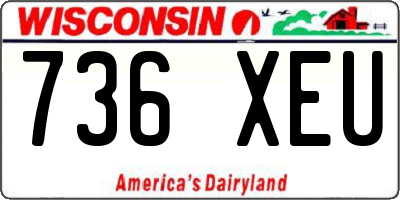 WI license plate 736XEU